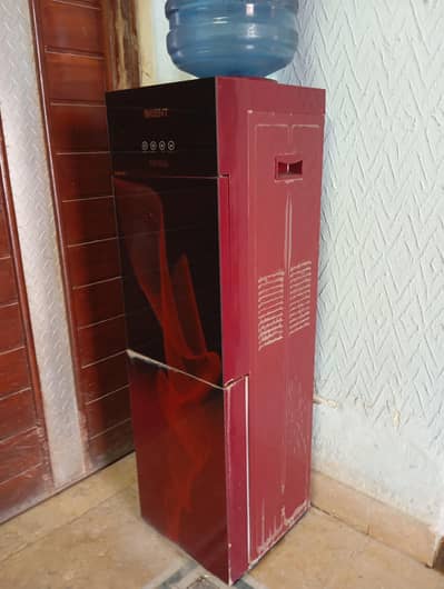 Orient Crystal 3 Taps Red Glass Door Water Dispenser with Refrigerator
