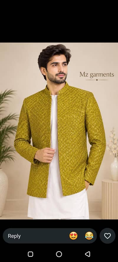 Mustard mhendi Colour Prince Coat