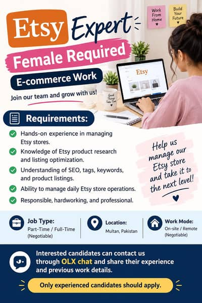 Etsy Expert Female Required – E-commerce Work