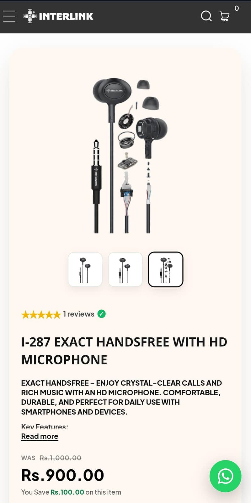 Interlink exact original earphone 2