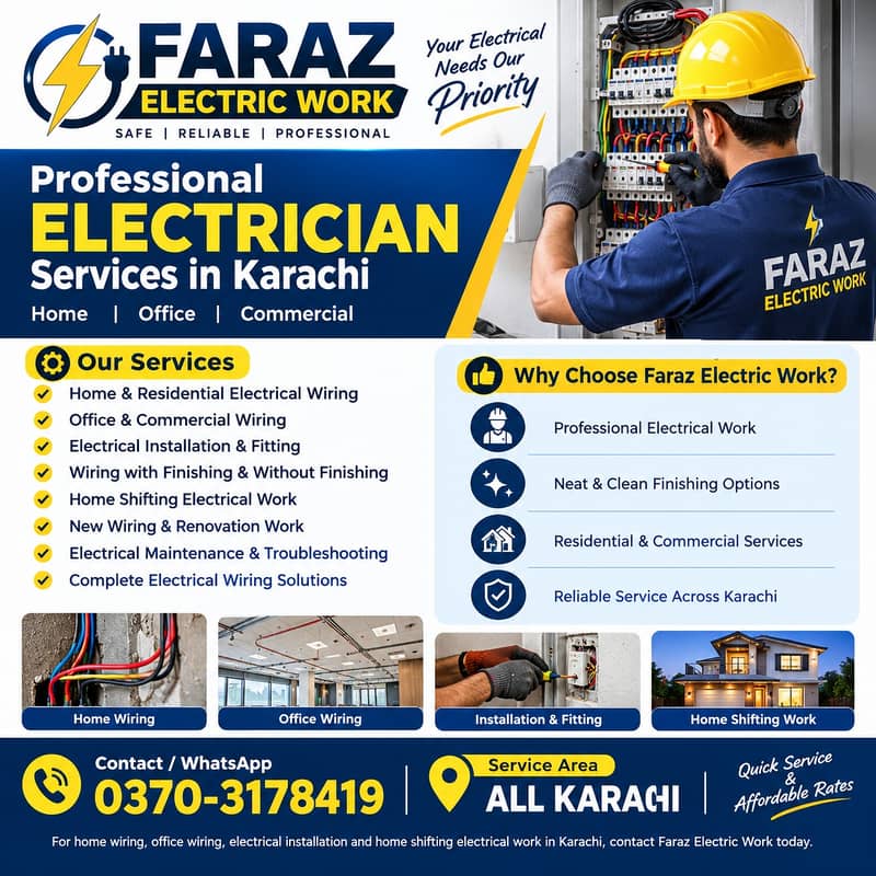 Electrician in Karachi | Home & Office Wiring, Electrical Installati ...