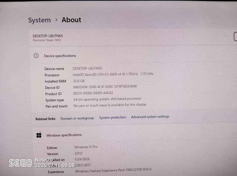 Dell Precision Tower 5810 6