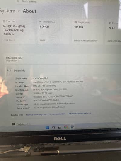 Dell i5 4th