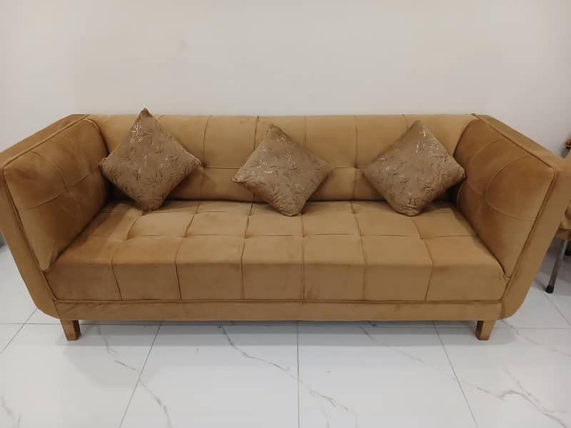 camel sofas set 3