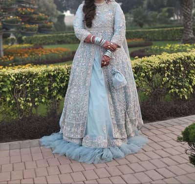 Walima farshi maxi in ice blue