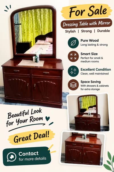 Soliid wood dressing table