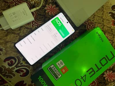 Infinix Note 40 Pro Plus5G 12+12 256gb complete box 10/9.5 condition
