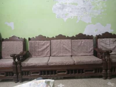 wooden sofa set