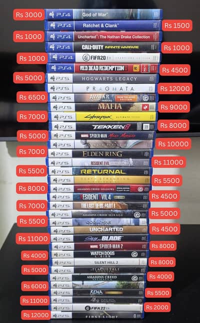 PS5 and PS5 game discs for sale