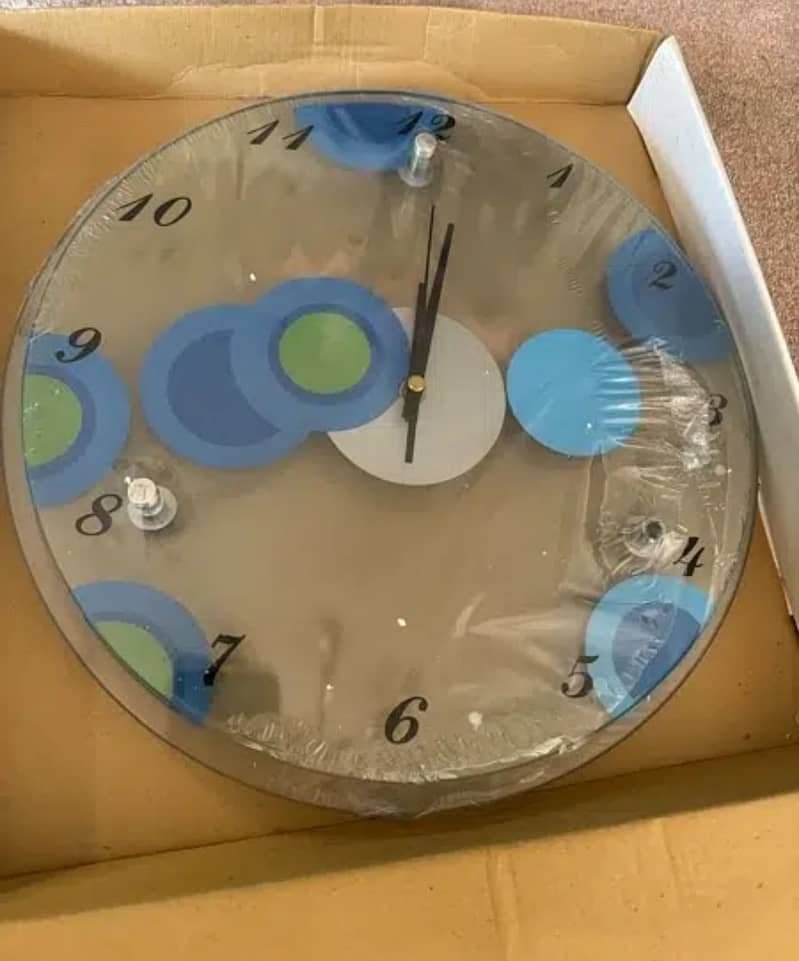 Glass Wall Clock 0