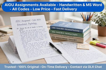 AIOU & All University Assignment Writing - Neat Handwriting Service