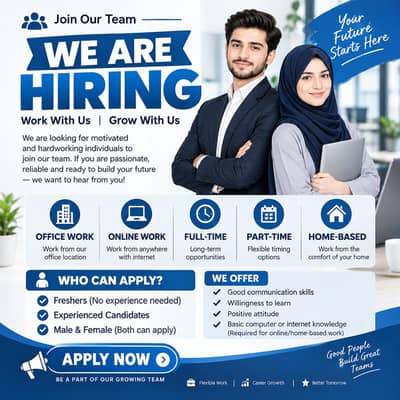 We are hiring the staff man and woman part time, full time, home base.