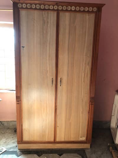 wood wardrobe.
