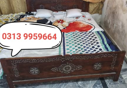 Solid Wood Double Bed for Sale