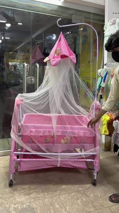 baby cart cot swing just like new pack