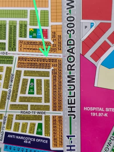 ALL DUES CLEAR 75 FIT 1 KANAL PLOT FOR SALE LDA CITY LAHORE JINNAH SECTOR