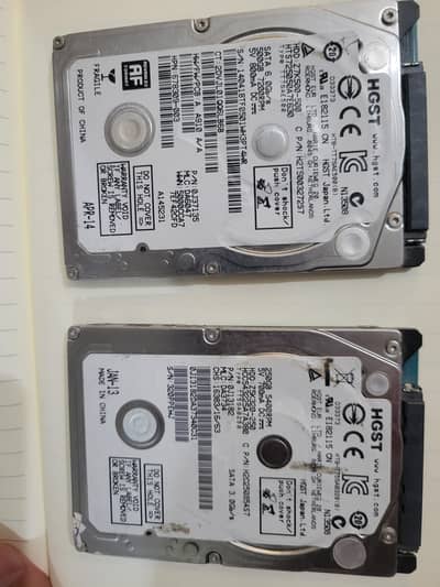 Used HGST Laptop Hard Drives – 250GB + 500GB SATA HDD