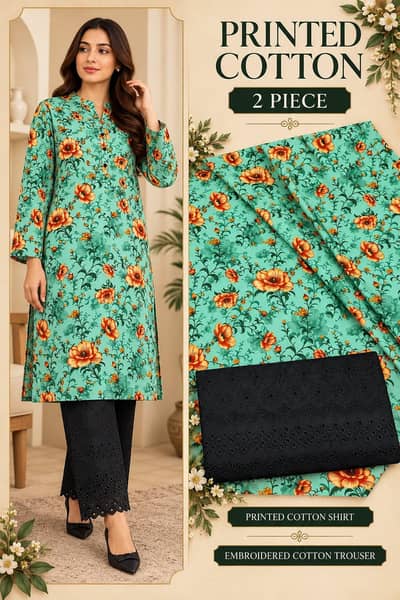 Printed Soft cotton 2 piece