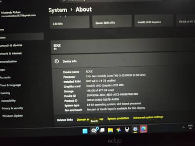 NRTC Edge E5 laptop ultra thin almost brand new Price is negotiable