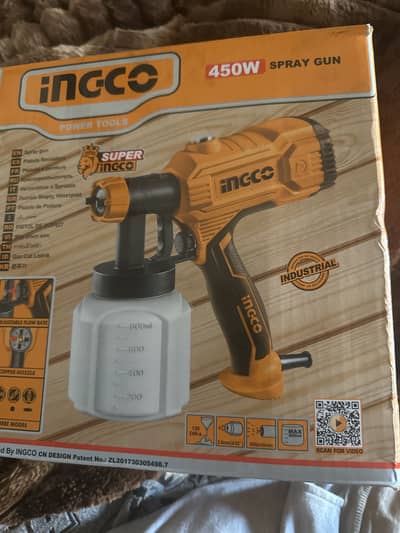 Ingco 450W spray gun only 1 week used