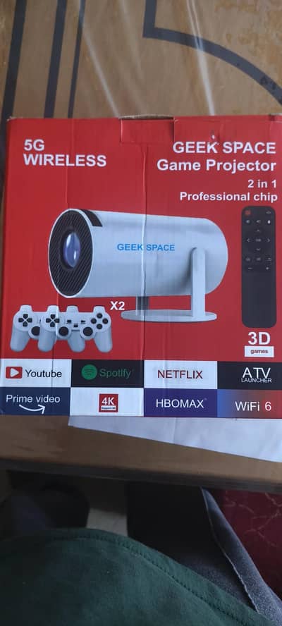 Greek space game projector
