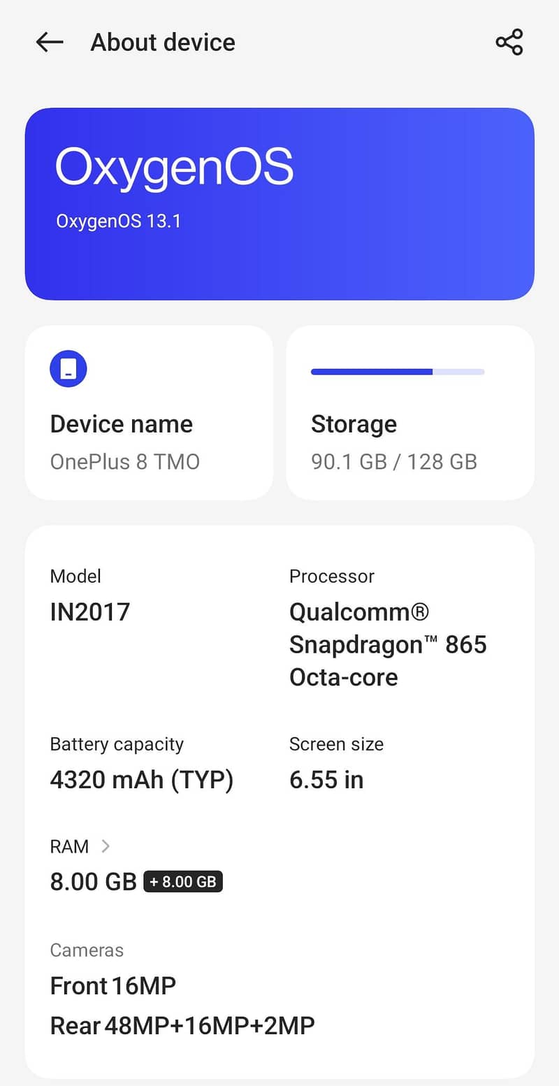 One Plus 8T 6