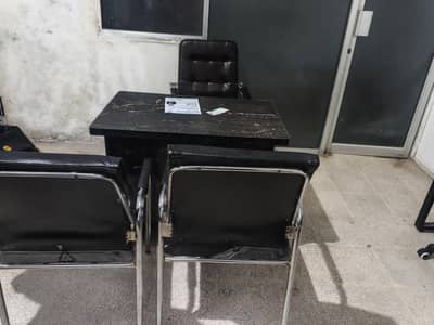 Office table chairs laptops AC for sale