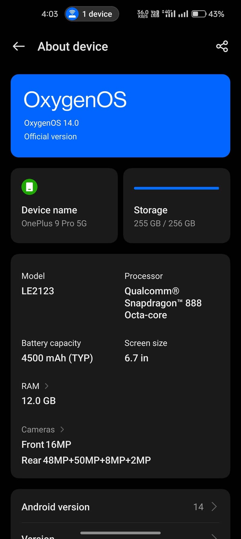 One Plus 9 Pro 5