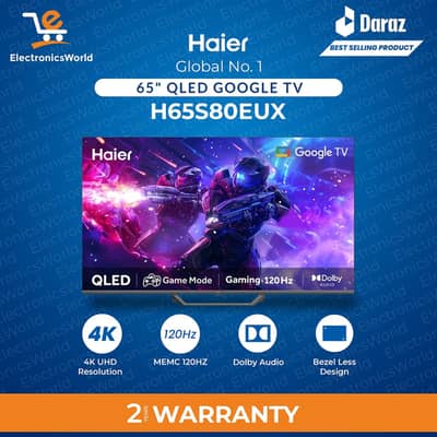Haier 65 Inch 4K HDR Google TV (Voice Remote & Built-in Chromecast)