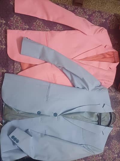 Sky blue and Pink coat