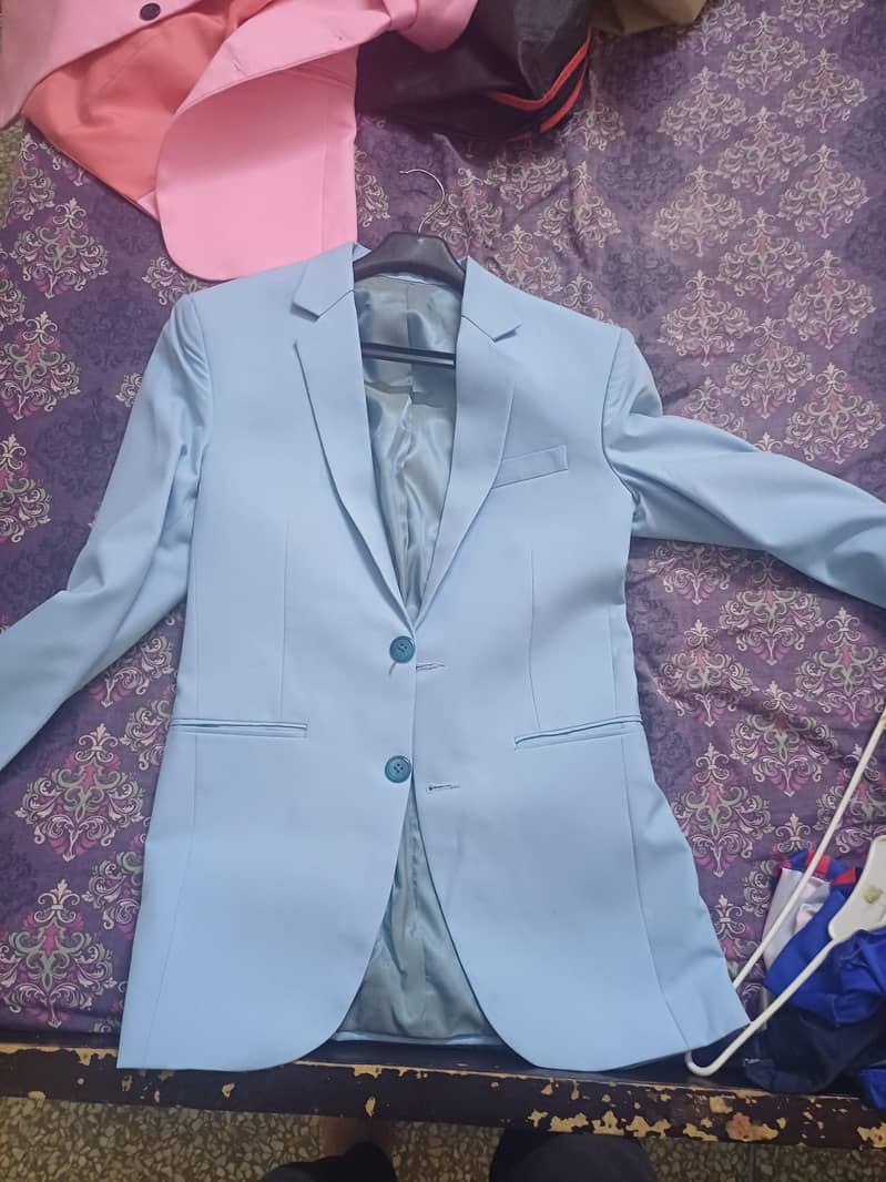 Sky blue and Pink coat - Western - 1121007763