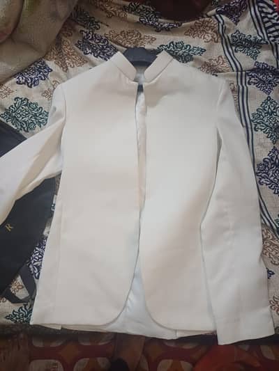 White Coat for Shalwar Kameez