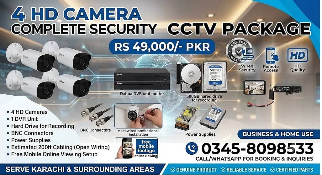 CCTV Camera Installation & Security System Setup Services in Karachi 0