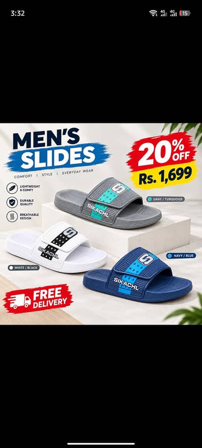Men's Stylish Slides | 20% OFF | Free Delivery