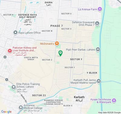 1 Kanal Plot for Sale in DHA Phase 7, Block Y Direct Approach from 100 Ft Road