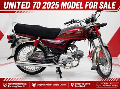 United 70 2025 Model - 1 Hand bike - 10/10 Condition - Urgent Sale
