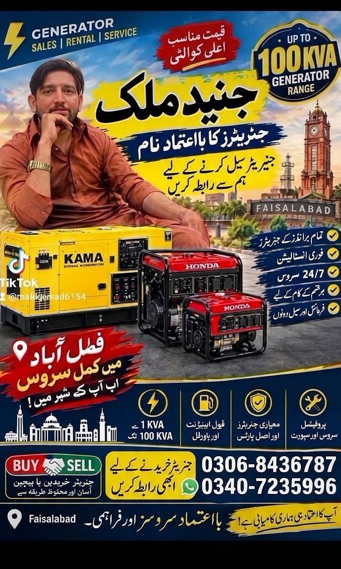جنریٹر سیل کرنے کے لیے ہم سے رابطہ کریں 0