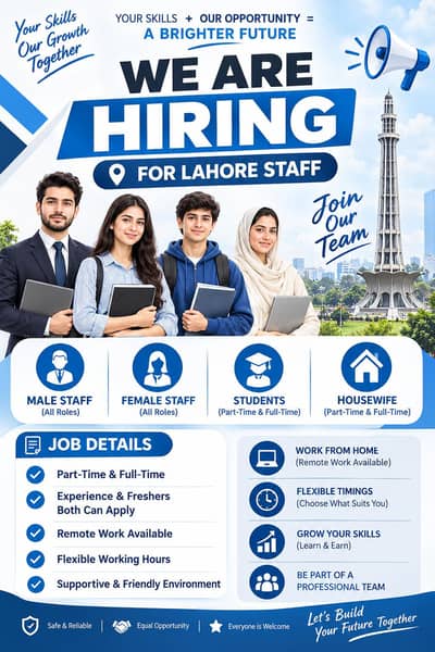We are hiring males and females for office and online work