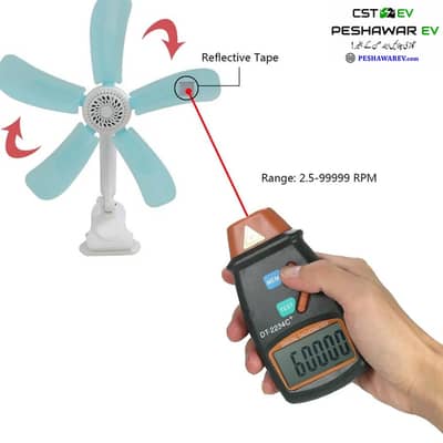 RPM Meter Digital Handheld Laser Tachometer Motor Speed tester