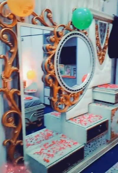 Double Bed with Dressing Table & Mattress for Sale