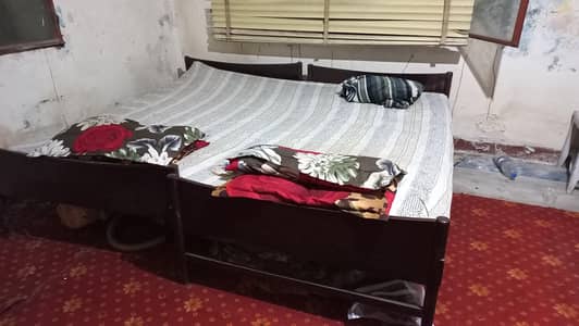 2 single bed / double bed for sale . and a dressing table