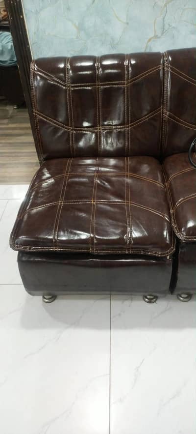 12 Piece Office Waiting Sofa Set - Brown Rexine Modular - Bulk Sale
