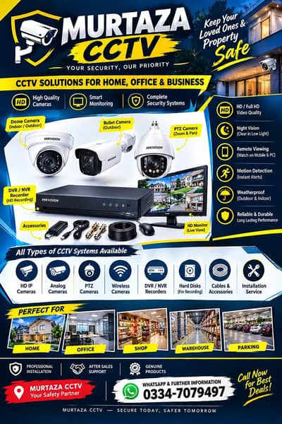 CCTV CAMERA PACKAGES | DAHUA HIKVISION | SECURITY CCTV CAMERA HD