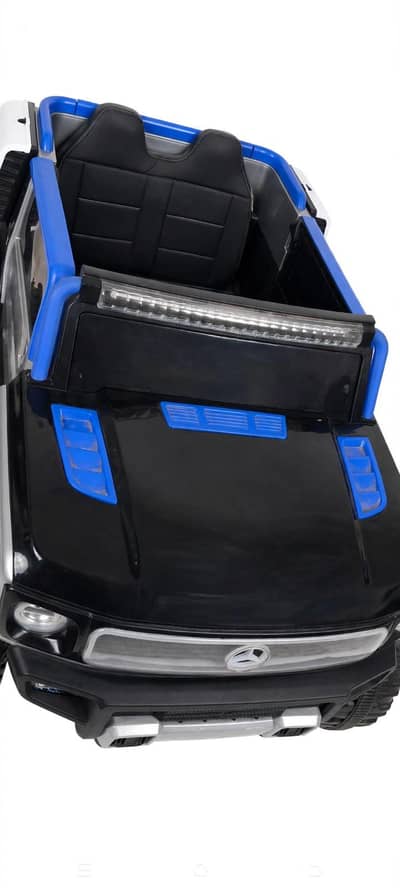 Kids Electric Jeep G-Wagon Style 12V Black Blue - Double Seat