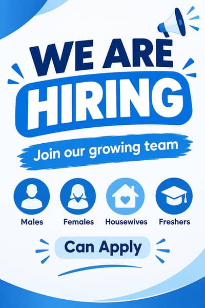 we are hiring for Lahore stuff male female part time remote job