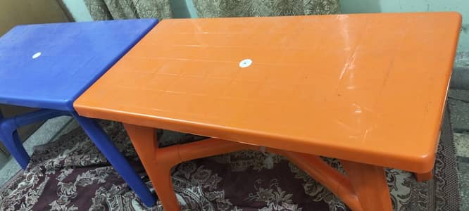 Durable Plastic Tables Pair - Excellent Condition