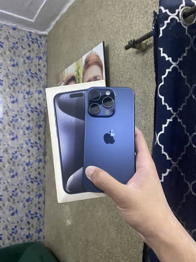 iPhone 15 pro blue titanium