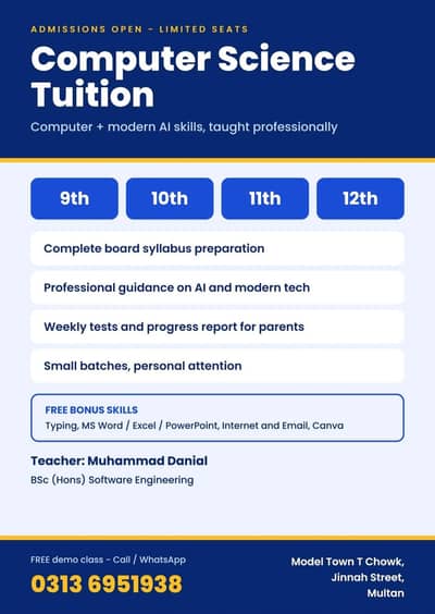 Computer Science Tuition for Classes 9-12 | Admissions Open