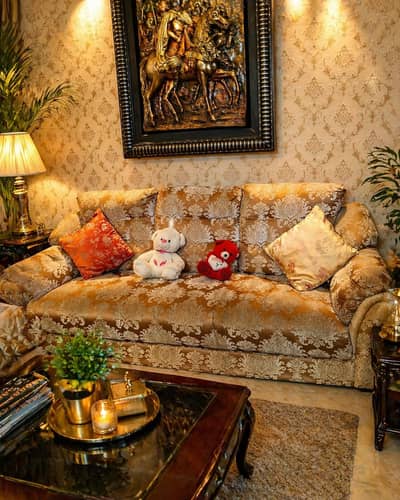 Luxury Sofa Set (9 Seater) – Excellent Condition