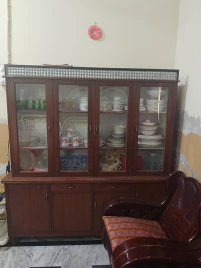 Wooden Crockery Showcase for Sale